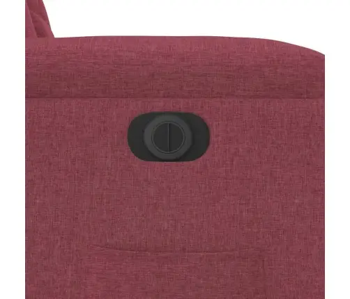Elektrisks Atpūtas Krēsls, Paceļams/Atgāžams, Vīnsarkans Audums Vidaxl