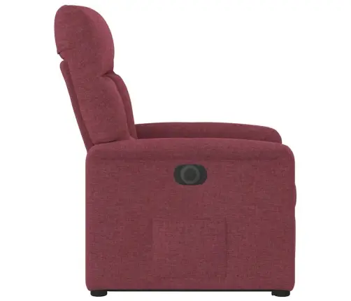 Elektrisks Atpūtas Krēsls, Paceļams/Atgāžams, Vīnsarkans Audums Vidaxl
