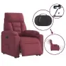 Elektrisks Atpūtas Krēsls, Paceļams/Atgāžams, Vīnsarkans Audums Vidaxl