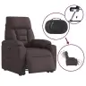 Elektrisks Atpūtas Krēsls, Paceļams/Atgāžams Tumši Brūns Audums Vidaxl