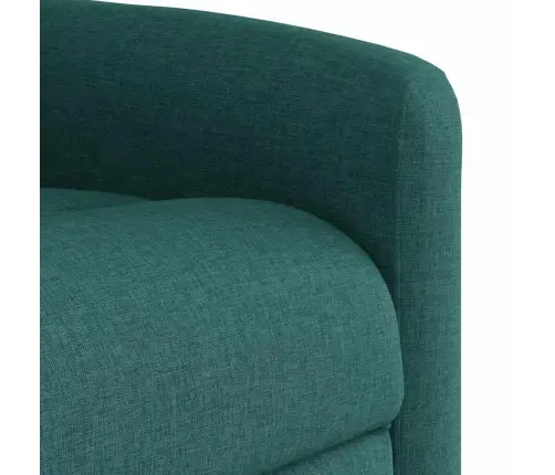 Elektrisks Atpūtas Krēsls, Paceļams/Atgāžams, Tumši Zaļš Audums Vidaxl