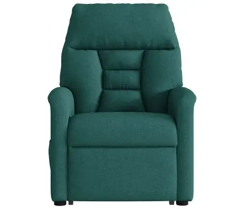 Elektrisks Atpūtas Krēsls, Paceļams/Atgāžams, Tumši Zaļš Audums Vidaxl