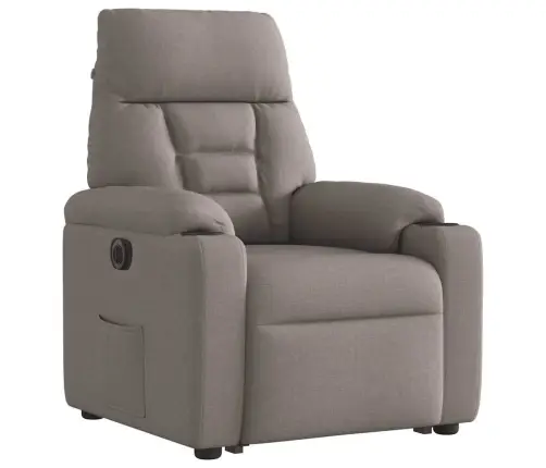 Elektrisks Atpūtas Krēsls, Paceļams/Atgāžams, Pelēkbrūns Audums Vidaxl