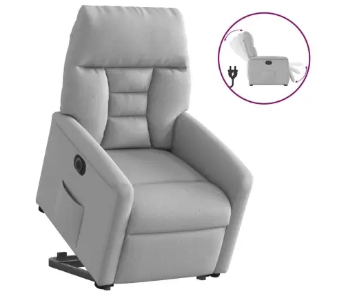 Elektrisks Atpūtas Krēsls, Paceļams, Atgāžams, Mākonis Pelēks Vidaxl