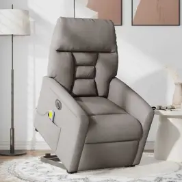 Atsistojantis Elektrinis Masažinis Krėslas, Taupe, Audinys