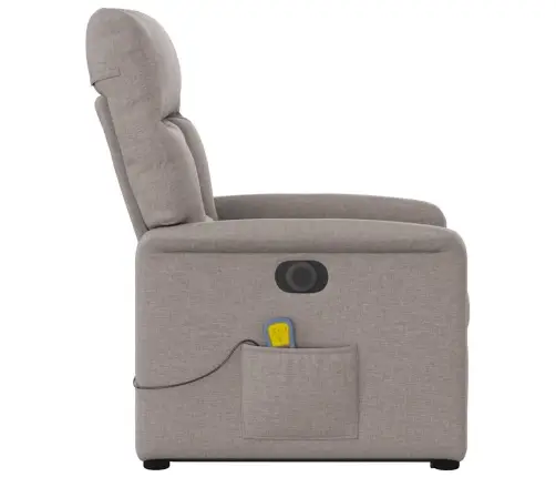 Atsistojantis Elektrinis Masažinis Krėslas, Taupe, Audinys