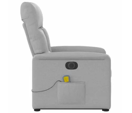 Elektrisks Stāvus Masāžas Atpūtas Krēsls Mākonis Pelēks Audums Vidaxl