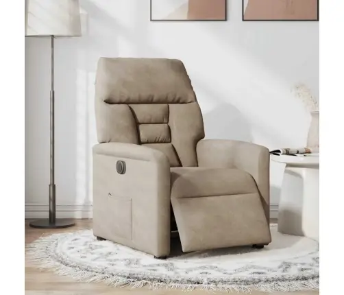 Elektrisks Atpūtas Krēsls, Pelēkbrūns Mikrošķiedras Audums Vidaxl