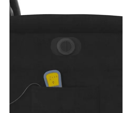 Elektrisks Masāžas Krēsls, Melns Mikrošķiedras Audums Vidaxl