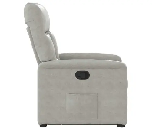 Paceļams Atpūtas Krēsls, Gaiši Pelēks Mikrošķiedras Audums Vidaxl