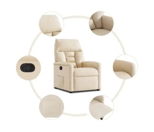 Püsti Tõusmist Toetav Tugitool, Beež, Mikrofiiber Kangas