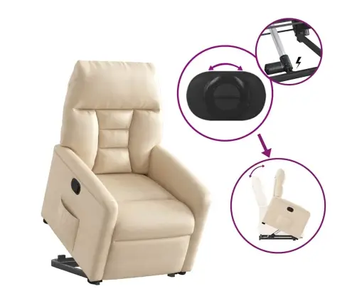 Püsti Tõusmist Toetav Tugitool, Beež, Mikrofiiber Kangas