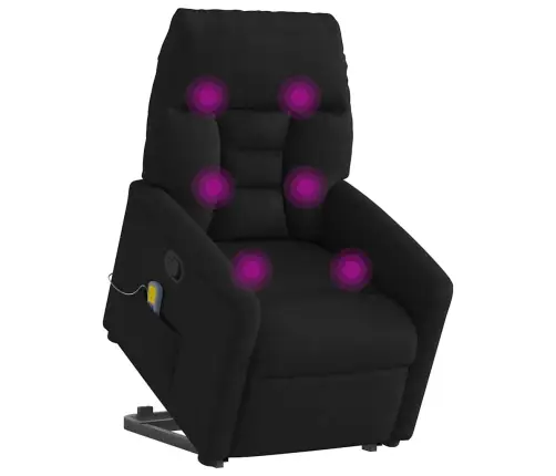 Püsti Tõusmist Toetav Massaažitool, Must, Mikrofiiber Kangas