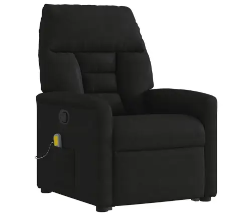 Püsti Tõusmist Toetav Massaažitool, Must, Mikrofiiber Kangas