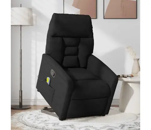 Püsti Tõusmist Toetav Massaažitool, Must, Mikrofiiber Kangas