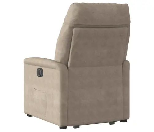 Atsistojantis Elektrinis Krėslas, Taupe, Mikropluošto Audinys