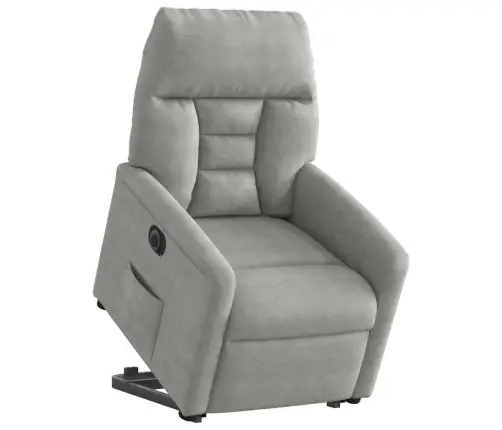 Elektrisks Krēsls, Gaiši Pelēks Mikrošķiedras Audums Vidaxl