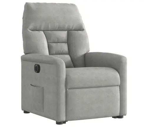 Elektrisks Krēsls, Gaiši Pelēks Mikrošķiedras Audums Vidaxl