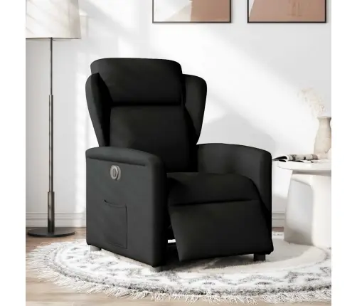 Elektrisks Atpūtas Krēsls, Atgāžams, Melns Audums Vidaxl