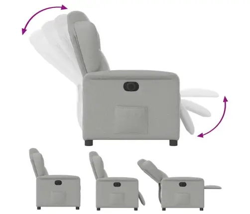 Elektriskais Atpūtas Krēsls, Mākonis Pelēks Audums Vidaxl