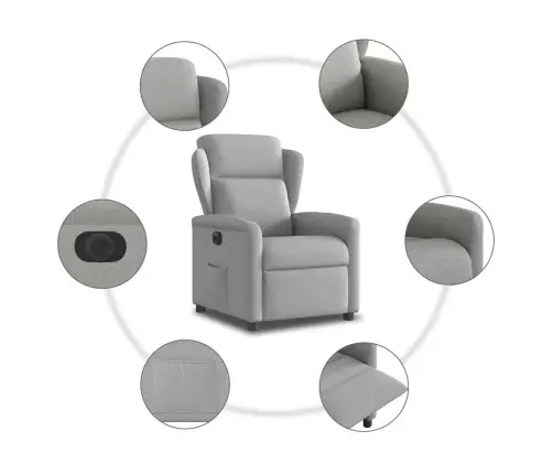 Elektriskais Atpūtas Krēsls, Mākonis Pelēks Audums Vidaxl