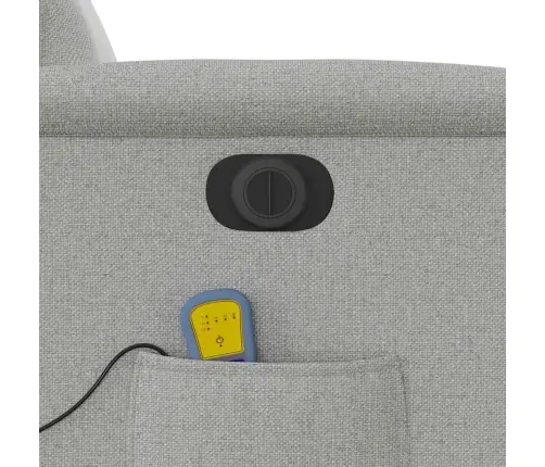 Elektrisks Masāžas Krēsls, Atgāžams, Mākonis Pelēks Audums Vidaxl