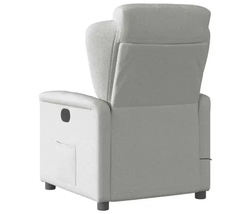 Elektrisks Masāžas Krēsls, Atgāžams, Mākonis Pelēks Audums Vidaxl