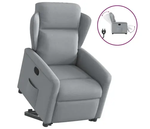 Püsti Tõusmist Toetav Tugitool, Helehall, Kangas