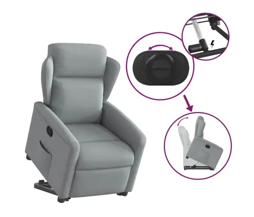 Püsti Tõusmist Toetav Tugitool, Helehall, Kangas