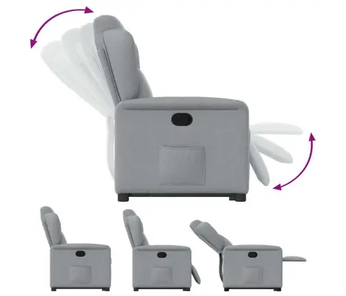 Püsti Tõusmist Toetav Tugitool, Helehall, Kangas