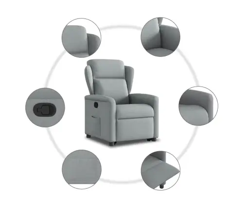 Püsti Tõusmist Toetav Tugitool, Helehall, Kangas