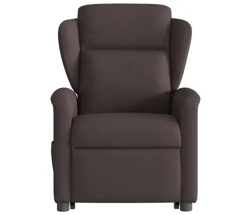 Atpūtas Krēsls, Paceļams, Atgāžams, Tumši Brūns Audums Vidaxl
