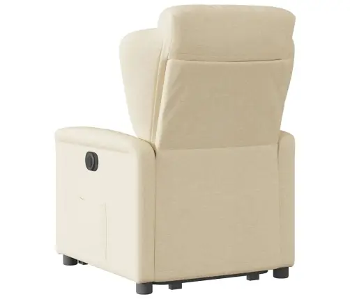 Atpūtas Krēsls, Paceļams, Atgāžams, Krēmkrāsas Audums Vidaxl