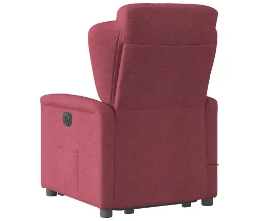 Atsistojantis Atlošiamas Masažinis Krėslas, Vyno, Audinys