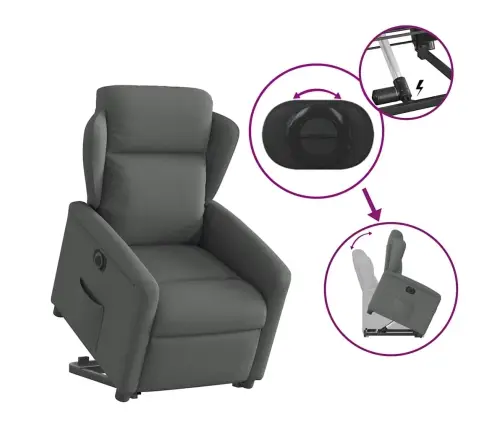 Elektriline Püstitõusmist Toetav Tugitool, Tumehall, Kangas