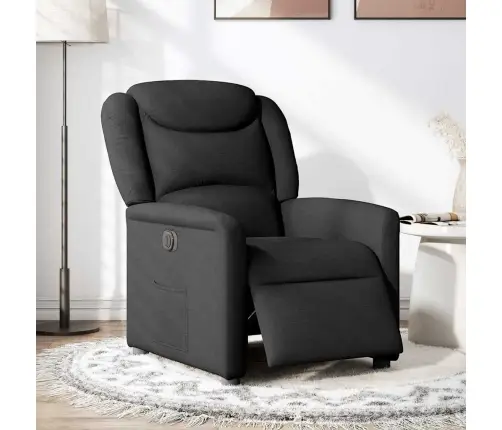 Elektrisks Atpūtas Krēsls, Atgāžams, Melns Audums Vidaxl