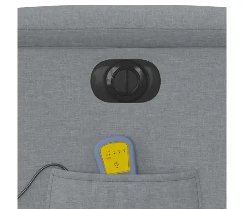 Elektrinis Masažinis Krėslas, Šviesiai Pilkas, Audinys