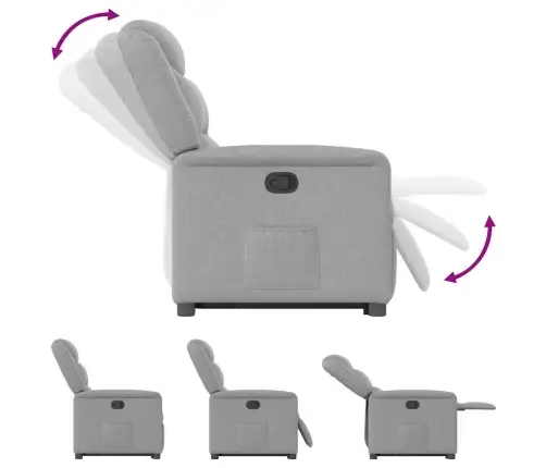 Atpūtas Krēsls Stāvus Krēsls Mākoņa Pelēks Audums Vidaxl