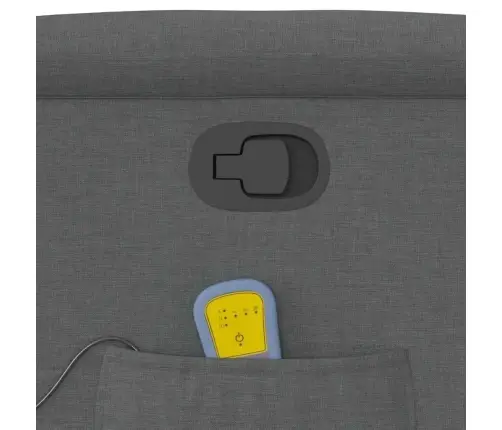 Atsistojantis Masažinis Krėslas, Tamsiai Pilkas, Audinys