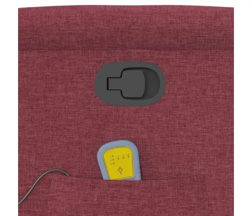 Püsti Tõusmist Toetav Massaažitool, Veinipunane, Kangas