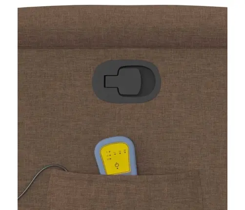 Masāžas Krēsls, Paceļams, Atgāžams, Brūns Audums Vidaxl