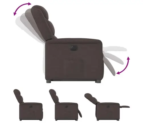 Elektrisks Atpūtas Krēsls, Paceļams/Atgāžams Tumši Brūns Audums Vidaxl Elektrisks Atpūtas Krēsls, Paceļams/Atgāžams Tumši Brūns Audums Vidaxl