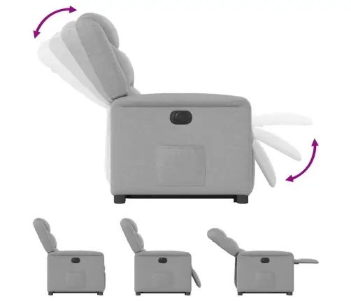 Elektriline Püstitõusmist Toetav Tugitool, Pilvehall, Kangas