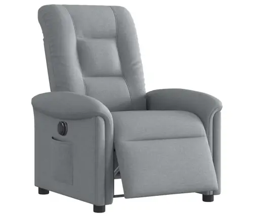 Elektrisks Atpūtas Krēsls, Atgāžams, Gaiši Pelēks Audums Vidaxl