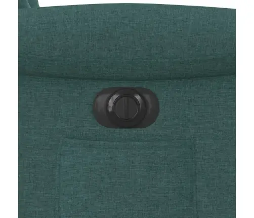 Elektrisks Atpūtas Krēsls, Atgāžams, Tumši Zaļš Audums Vidaxl