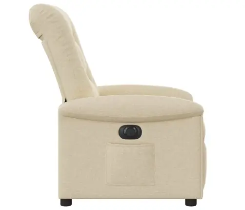 Elektrinis Atlošiamas Krėslas, Kreminės Spalvos, Audinys