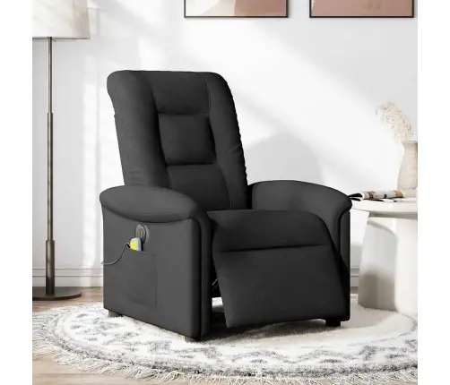 Elektrinis Atlošiamas Masažinis Krėslas, Juodas, Audinys