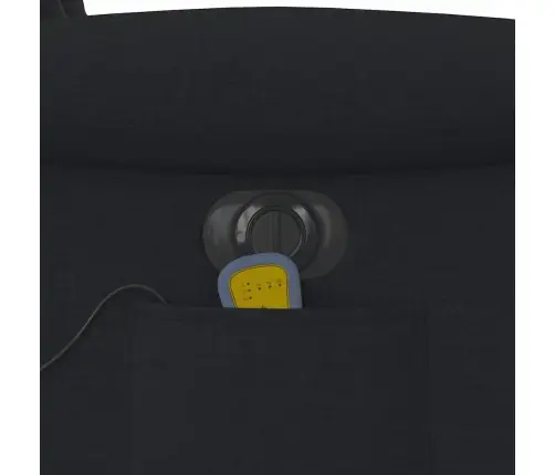 Elektrinis Atlošiamas Masažinis Krėslas, Juodas, Audinys