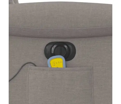 Elektrinis Atlošiamas Masažinis Krėslas, Taupe, Audinys