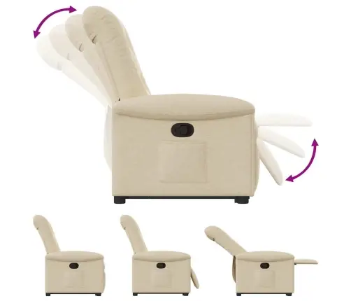 Püsti Tõusmist Toetav Tugitool, Kreemjas, Kangas